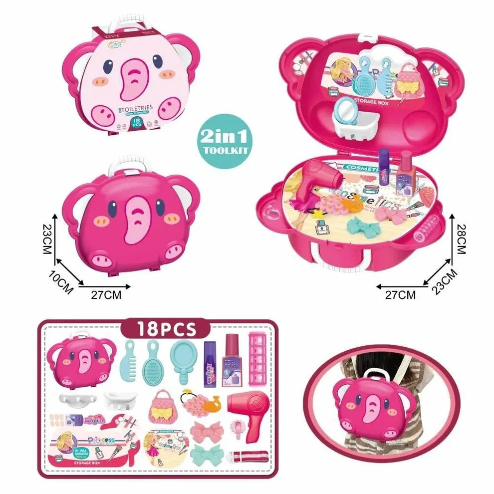 2 In 1 Pink Fashion Elephant Carry Case