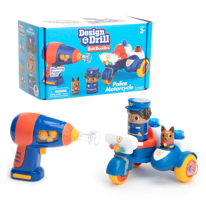 Design & Drill Bolt Buddies Police Motorcycle