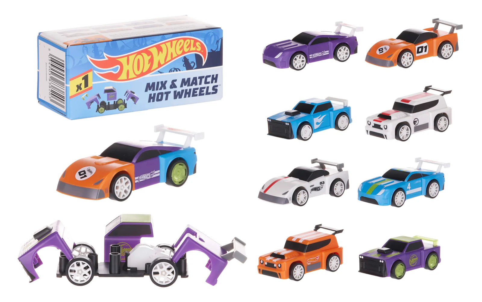 Hot Wheels Mix & Match Pull Back Friction Cars