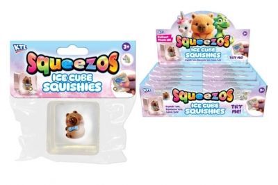 Squeezos Ice Cube With Creature Squish Squeeze Toy