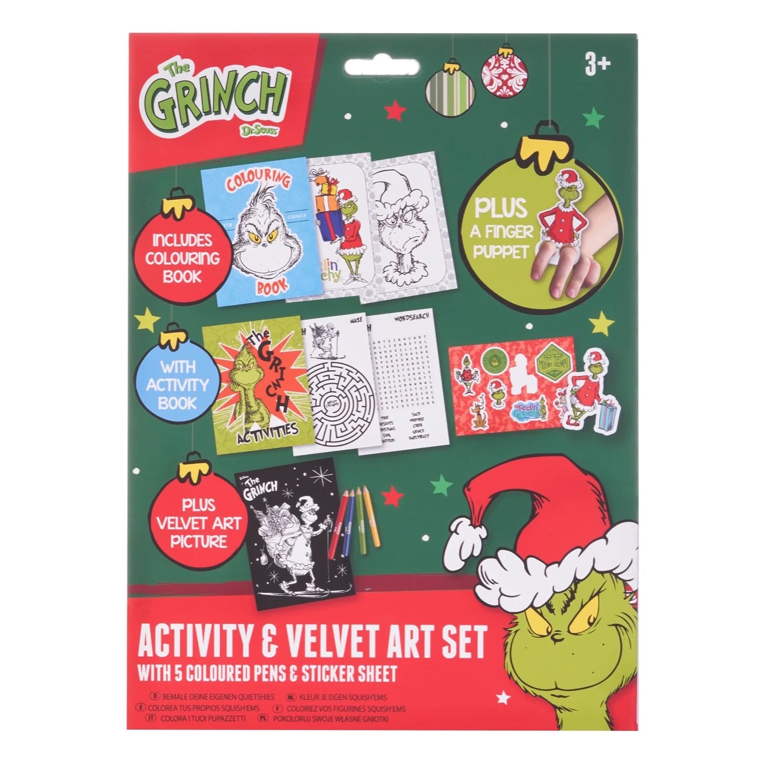 The Grinch Velvet Art Activity Set
