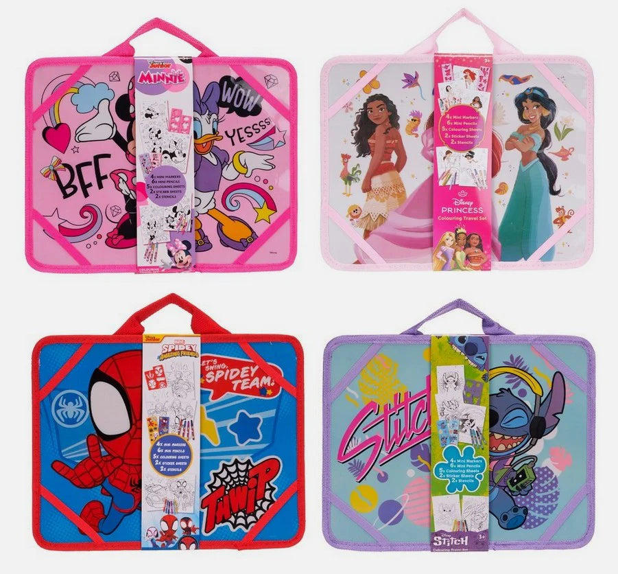 Character Travel Art Colouring Tray